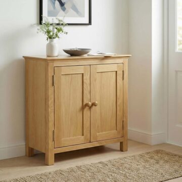Emperor Oak Small 2 Door Cabinet | Assembled