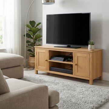 Emperor Oak Large TV Unit | Assembled