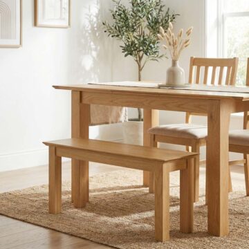 Emperor Oak Small Bench 90cm