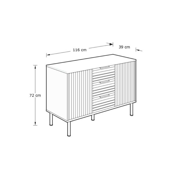 Black Calista Sideboard | Self Assembly