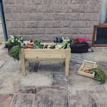 Timber Raised Veg Trug – 100cm