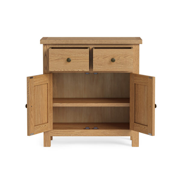 Bywell Waxed Oak Mini Sideboard | Fully Assembled
