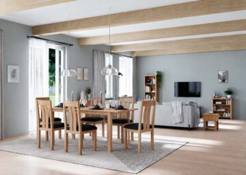 Arland Natural Oak 125-165cm Extending Dining Table