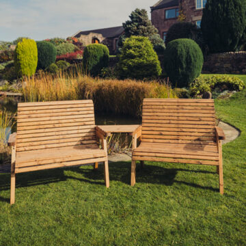 Timber Valley 4 Seat Set 2X2B Angled Tray | Assembled