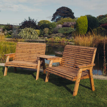 Timber Valley 4 Seat Set 2X2B Angled Tray | Assembled