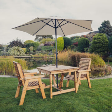 Timber Valley 2 Seat Bistro Set 99cm Table