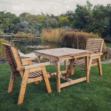 Timber Valley 2 Seat Bistro Set 99cm Table