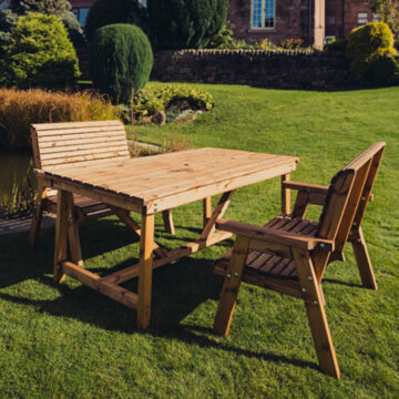 Timber Valley 4 Seat Set 2X2B 99CM Table