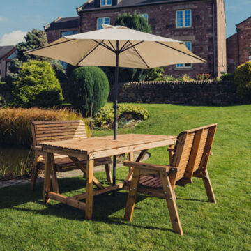 Timber Valley 4 Seat Set 2X2B 99CM Table