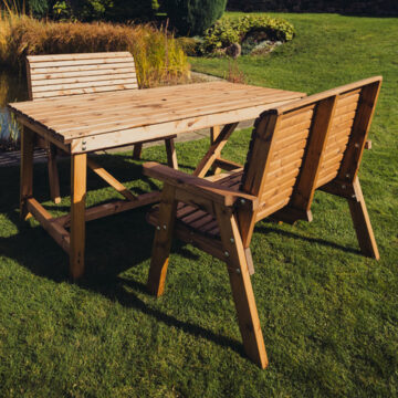Timber Valley 4 Seat Set 2X2B 99CM Table