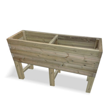 Timber Raised Super Heavy Duty Veg Trough 180x60x80 | Assembled