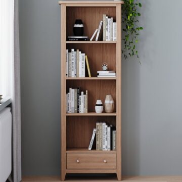 Arland Natural Oak Large Bookcase | Assembled