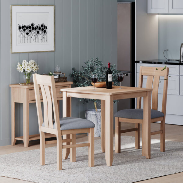 Arland Natural Oak Square Dining Table | Self Assembly