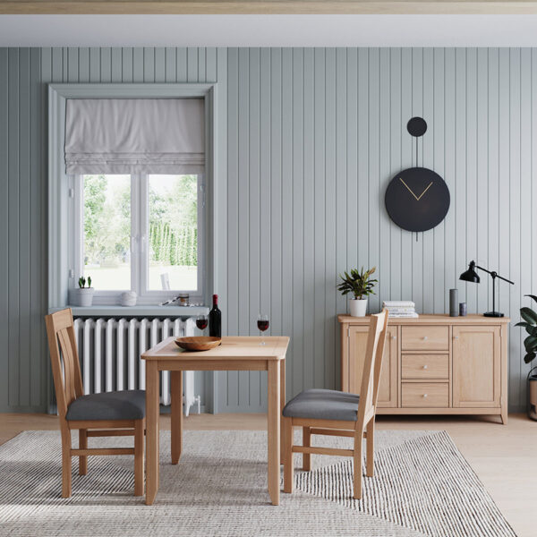 Arland Natural Oak Square Dining Table | Self Assembly
