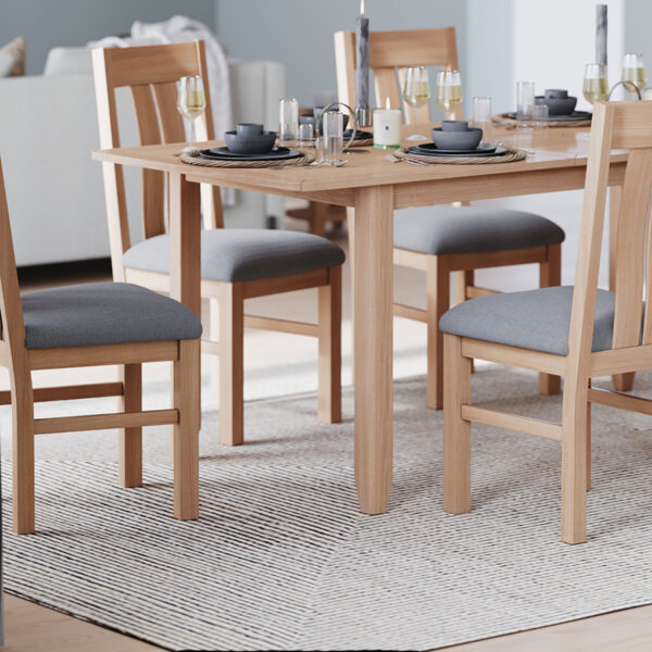 Arland Natural Oak 160-200cm Extending Dining Table | Self Assembly