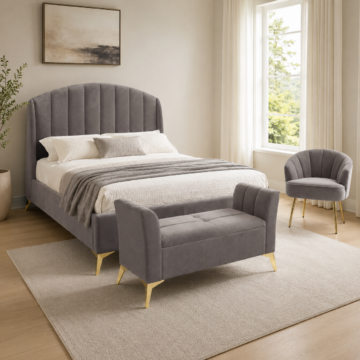 Haikou 135cm End Lift Ott Grey | Chair Grey | Ottoman