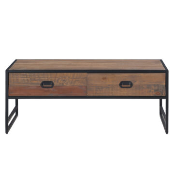 Victoria Black Rustic 4 Drawer Coffee Table | Assembled