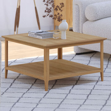 Upney Square Coffee Table With Shelve