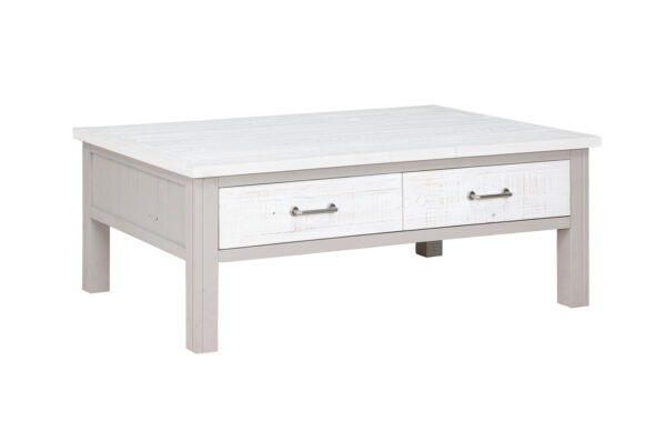 Aldgate Coffee Table With Four Drawers | Fully Assembled Grey