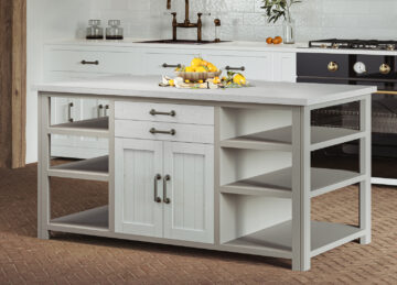 Aldgate Grey 2 Door 2 Drawer Kitchen Island | Assembled