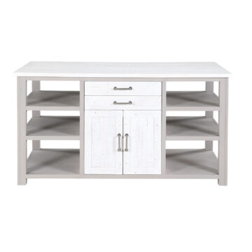 Aldgate Grey 2 Door 2 Drawer Kitchen Island | Assembled