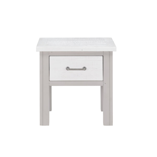Aldgate Lamp Table With drawer | Bedside Table | Fully Assembled Grey