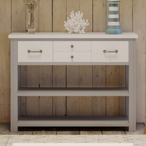 Aldgate Low Bookcase / Console | Fully Assembled Grey