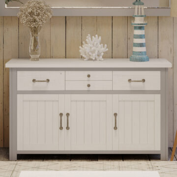 Aldgate Sideboard 3 Door / 4 Drawer | Assembled Grey