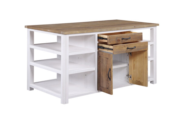 White Barkingside Kitchen Island | Fully Assembled