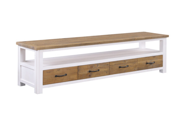 White Barkingside Large Widescreen Television cabinet | Fully Assembled