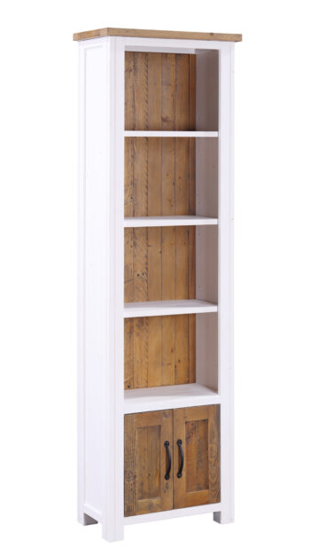 Barkingside White Narrow Bookcase | Assembled