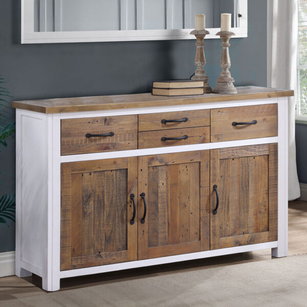 White Barkingside Sideboard 3 Door / 4 Drawer | Fully Assembled