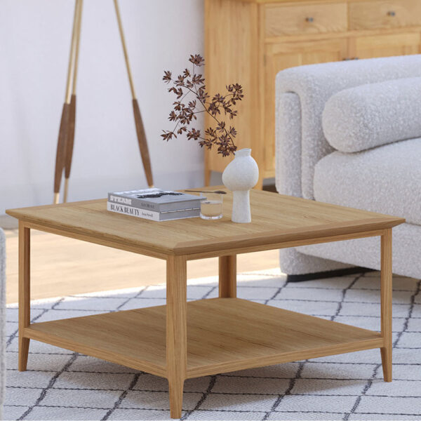 Upney Square Coffee Table With Shelve | Assembly Required