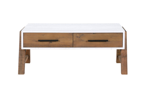 White Croydon Reclaimed Coffee Table | Fully Assembled