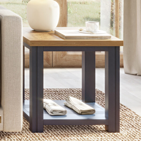 Blue Debden Lamp Table | Fully Assembled | Clearance