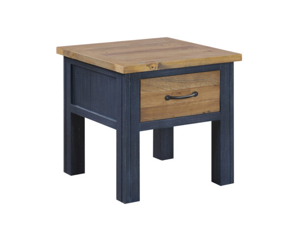 Blue Debden Lamp Table With drawer | Bedside Table | Fully Assembled
