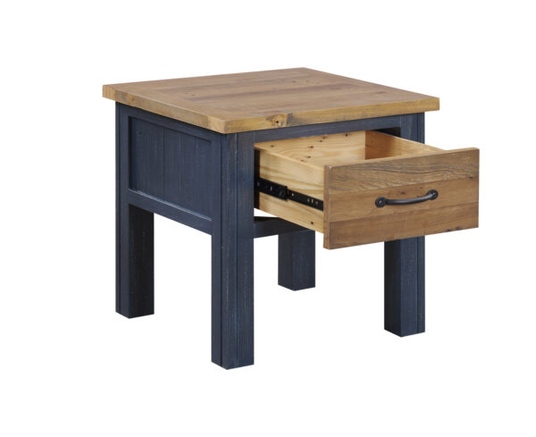 Blue Debden Lamp Table With drawer | Bedside Table | Fully Assembled