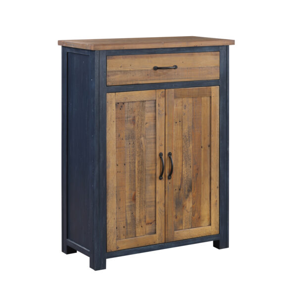Blue Debden Shoe Storage Cupboard With Drawer | Fully Assembled