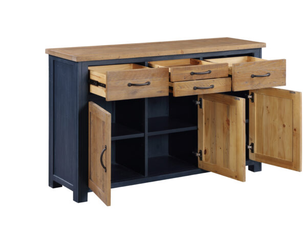 Blue Debden Sideboard 3 Door / 4 Drawer | Fully Assembled