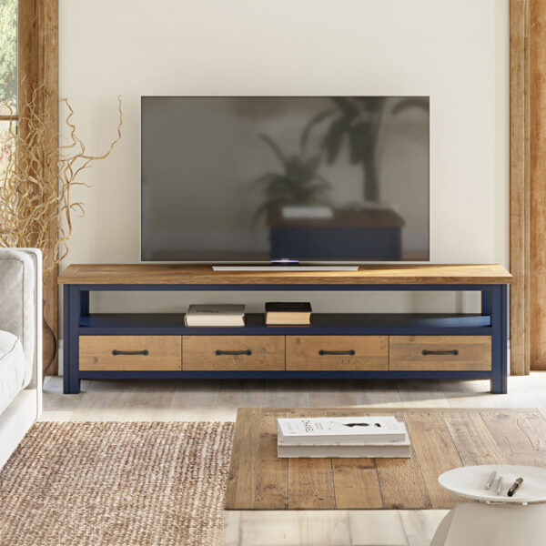 Blue Debden Super Sized Widescreen Television cabinet | Fully Assembled