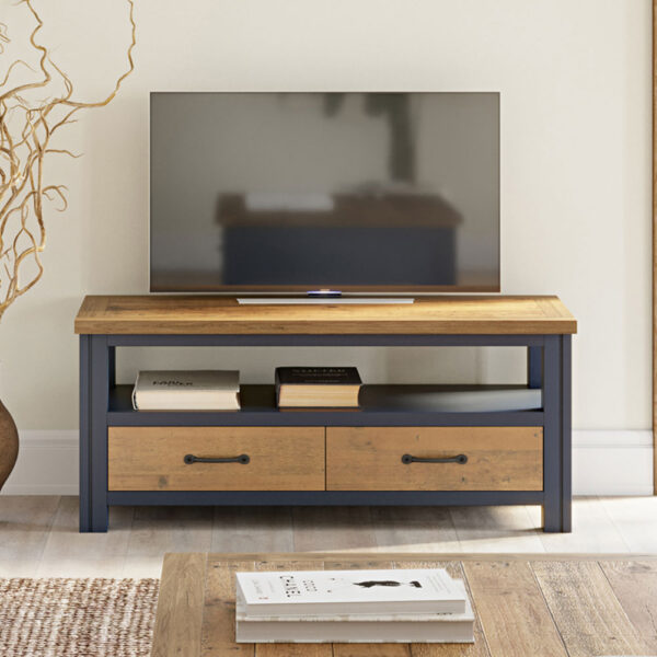 Blue Debden Widescreen Television cabinet | Fully Assembled