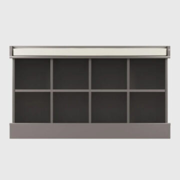 Grey Shoe Bench + Wall Rack