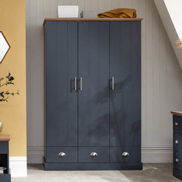 Oban Slate Blue & Grey 4 Piece Bedroom Set | Assembly Required