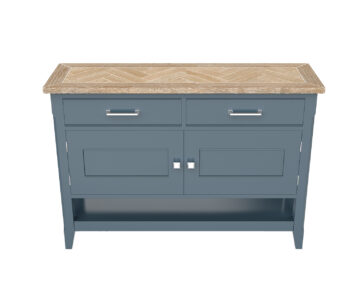 Stockwell Blue 2 Drawer 2 Door Console Table | Assembled