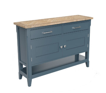 Stockwell Blue 2 Drawer 2 Door Console Table | Assembled