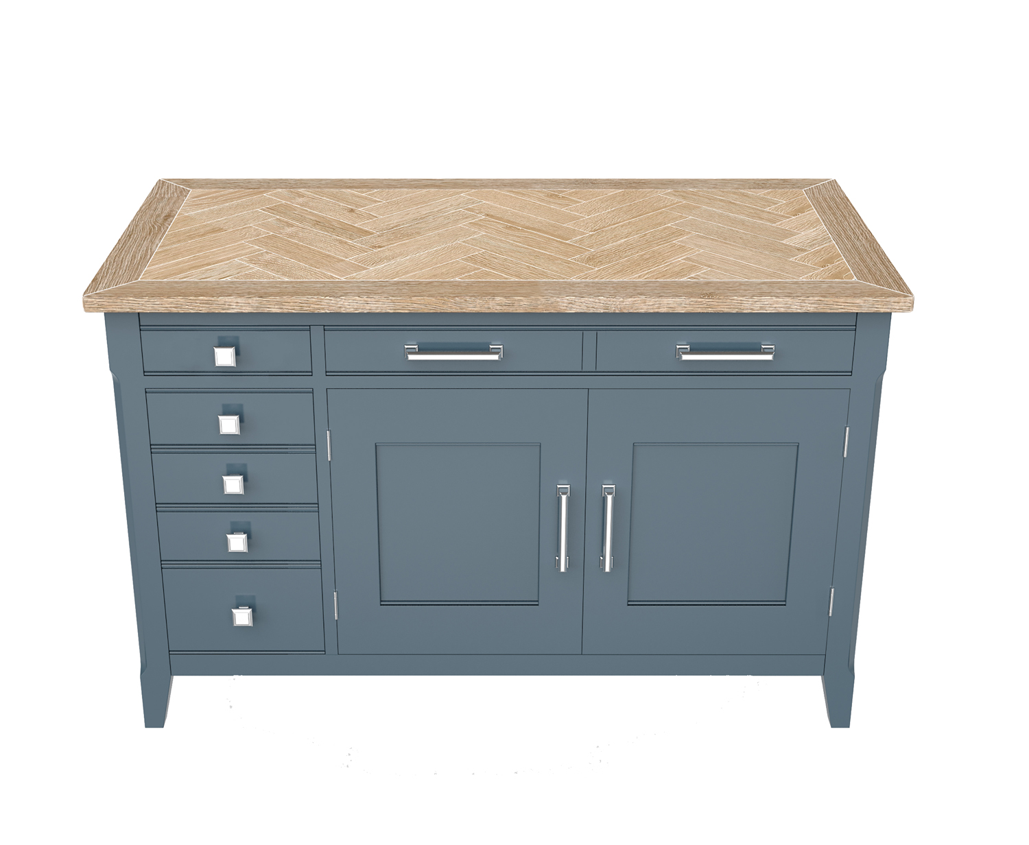 Stockwell Blue Hidden Home Office Desk