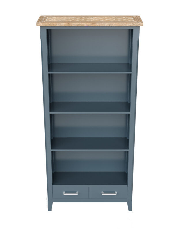 Blue Stockwell Tall bookcase | Fully Assembled