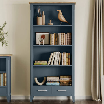 Blue Stockwell Tall bookcase | Assembled