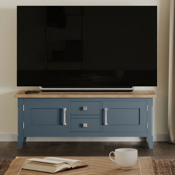 Blue Stockwell Widescreen Television Stand | Fully Assembled