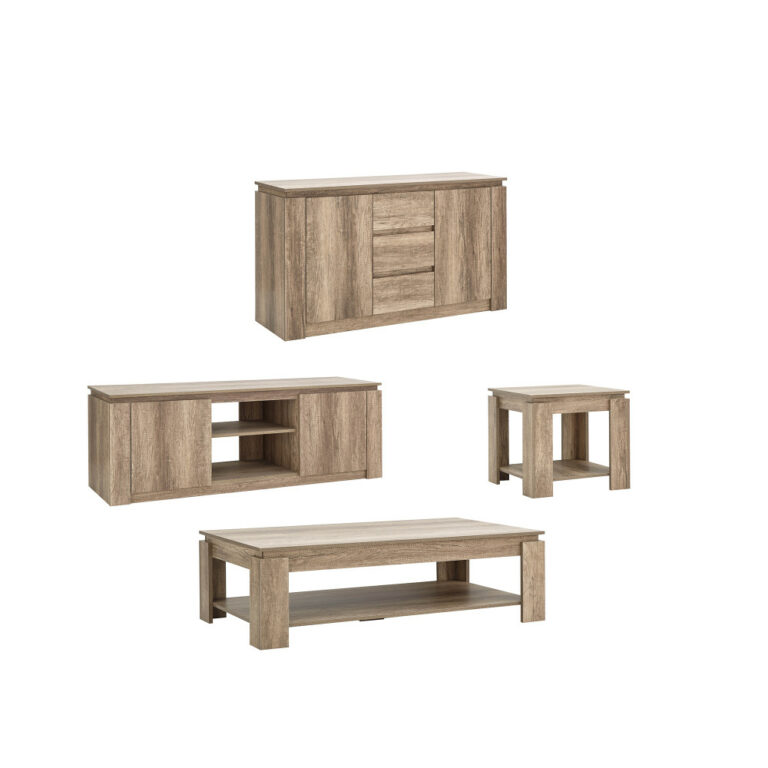 Valley Oak 4 Piece Large Living Room Set Assembly Required Oak World
